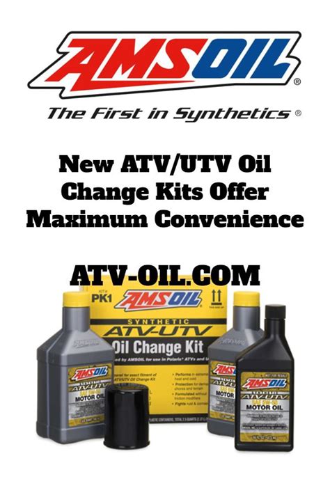 AMSOIL ATV / UTV Kits (PK1, PK2, PK3) combine everything needed to perform an AMSOIL oil change ...