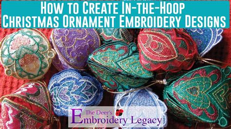 How to Create In-the-Hoop Christmas Ornament Embroidery Designs - YouTube