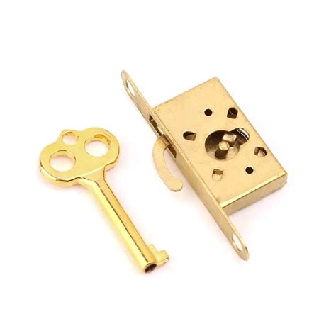 Vintage Drawer Lock With Key Antique Small Box Cabinet Door Locks ...