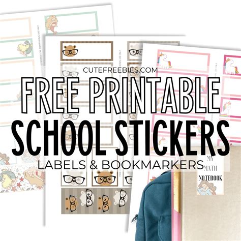 Free Printable School Label Stickers – Cute Designs - Cute Freebies For You