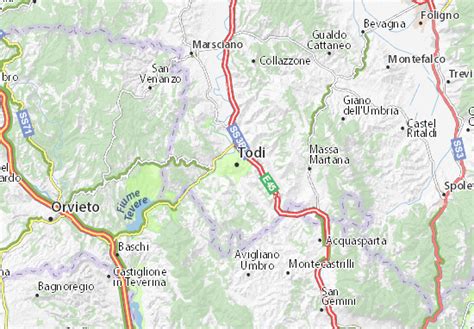 MICHELIN Todi map - ViaMichelin