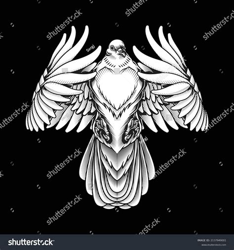 White Dove Symbol Peace Vector Illustration Stock Vector (Royalty Free ...