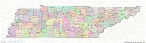 Tennessee County Map With Roads