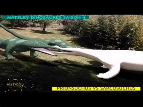 matsley dinosaures 2017 : prionosuchus vs sarcosuchus - YouTube