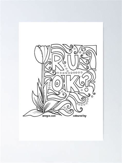 "R U OK?" Poster for Sale by annyce | Redbubble