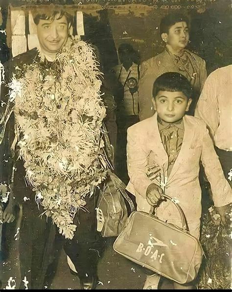 Raj Kapoor with his sons Randhir and Rishi Kapoor (1960s) : r ...