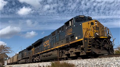 CSX ET44AH 3399 Leads Loaded Coal C309-15 on 10/17/22 - YouTube