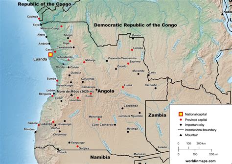 Angola Physical Map By Maps Com From Maps Com World S - vrogue.co