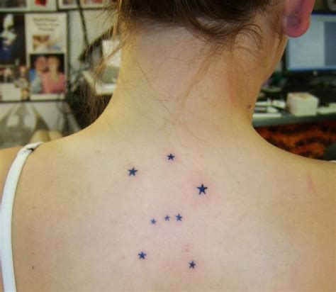 Orion Constellation Tattoo Design On Upper Back