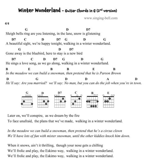 Winter Wonderland - Piano, Guitar Chords, Sheet Music PDF