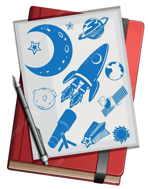 Book And Science Symbols Clip Art Stationary Graphic Vector, Clip Art, Stationary, Graphic PNG ...