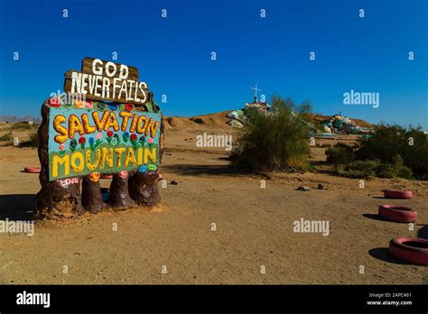 Salvation Mountain Niland California USA. Created by Leonard Knight ...