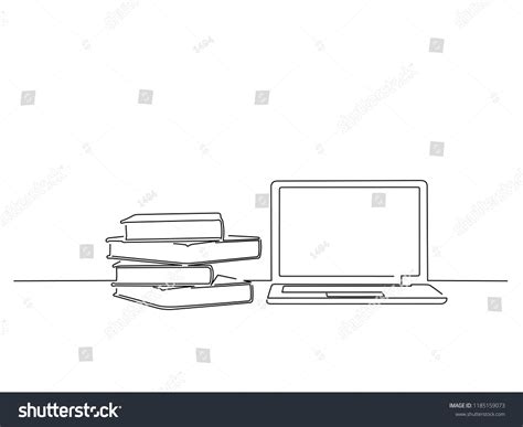 School Supplies On Table Isolated Line Stock Vector (Royalty Free) 1185159073 | Shutterstock