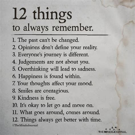 12 Things To Always Remember