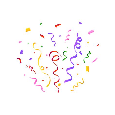 Confetti blast PNG for the birthday background. Colorful party ribbon ...