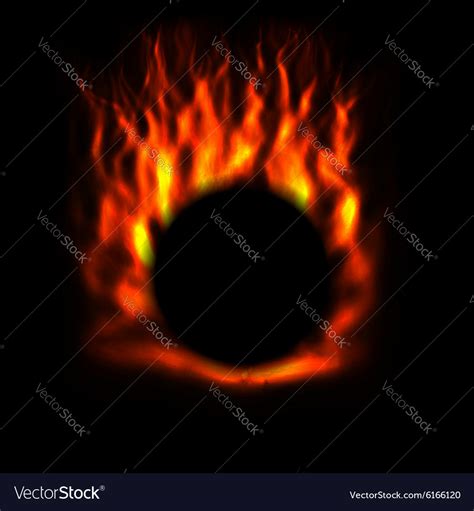 Fire circle Royalty Free Vector Image - VectorStock