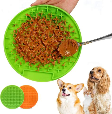 Amazon.com: 2 Pack Dog Lick Mat,Slow Feeder Cat Dog Bowls,Puzzle Feeder, Licking Mat Puzzle Food ...