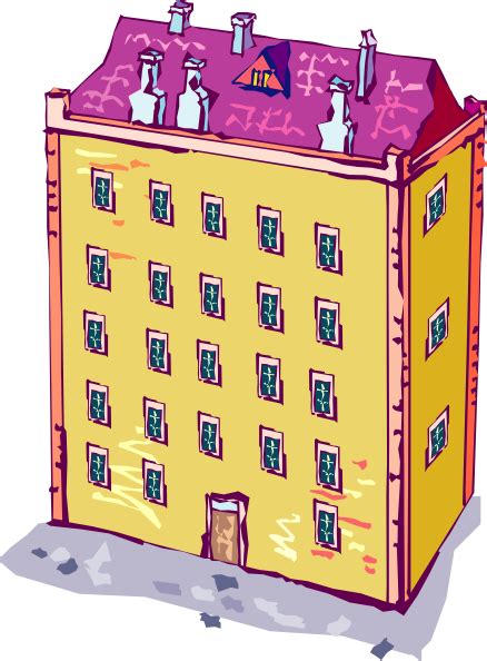 Yellow Brick Apartment Clip Art at Clker.com - vector clip art online ...