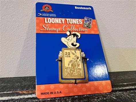 VINTAGE 1997 LOONEY Tunes Stamp Collection Bugs Bunny Old Stock Brass ...