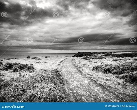 Beautiful Hiking Trails Along the Coastline in Cornwall Stock Image - Image of beach, english ...