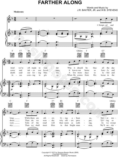 Elvis Presley "Farther Along" Sheet Music in F Major - Download & Print - SKU: MN0147427