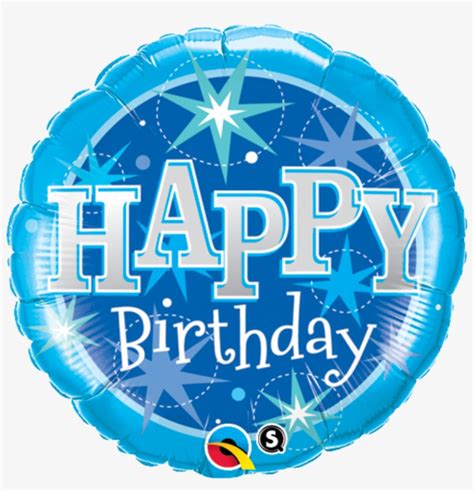 Happy Birthday Blue Sparkle Foil Balloon - Blue Happy Birthday Balloons ...