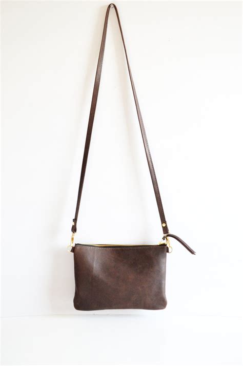 Brown Leather Crossbody Bag for Women Brown Leather Bag - Etsy