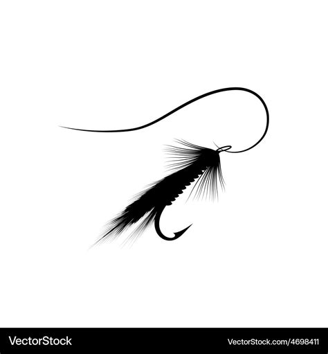 Fly fishing lure Royalty Free Vector Image - VectorStock