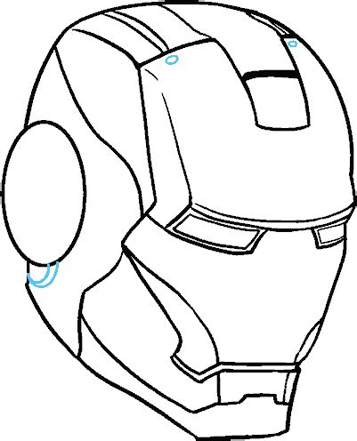 Download HD How To Draw Iron Man In A Few Easy Steps - Iron Man Face Sketch Transparent PNG ...