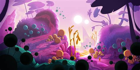 Postcards from an Alien planet on Behance | Planet drawing, Alien concept art, Environment ...