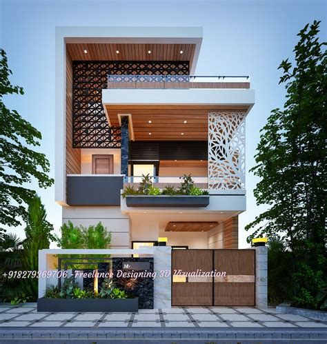 Modern House Elevation | House balcony design, House arch design, Indian house exterior design