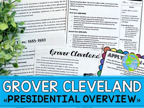 Grover Cleveland Presidency Overview | Teaching Resources