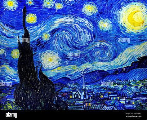 The Starry Night, Vincent Van Gogh Stock Photo - Alamy