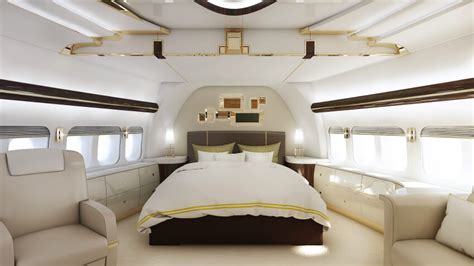 Amazing 747 Custom Private Jet Interior Design: 4,000 Sq Ft