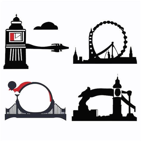 Premium Vector | Famous world landmark silhouettes in eps vector