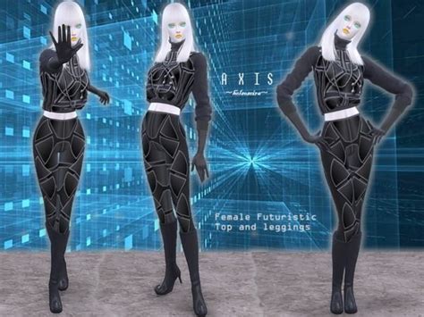 AXIS Futuristic Female Set by Helsoseira' via TSR | Sci-Fi + Alien | Clothes - Female - Set ...