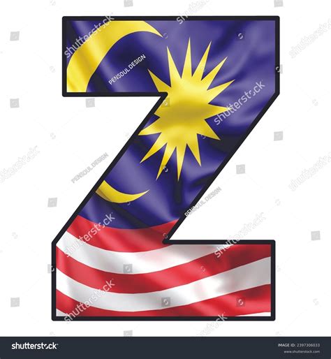 Alphabet Letter Malaysia Flag Background Stock Illustration 2397306033 ...