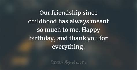 50 Birthday Wishes for Childhood Friend - Happy Birthday Friend - Dreams Quote