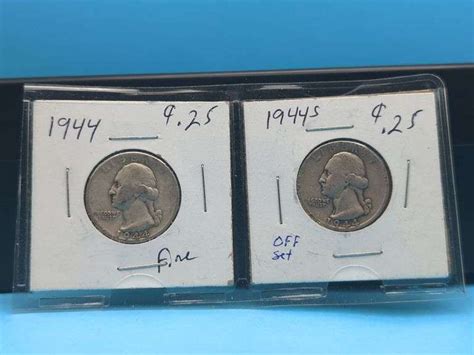 1944 & 1944-S WASHINGTON SILVER QUARTERS - Isabell Auction