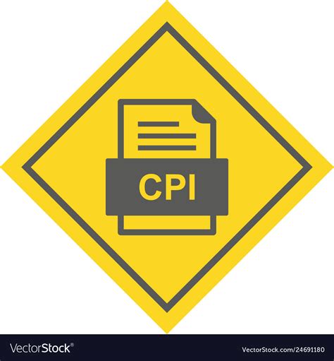 Cpi file document icon Royalty Free Vector Image