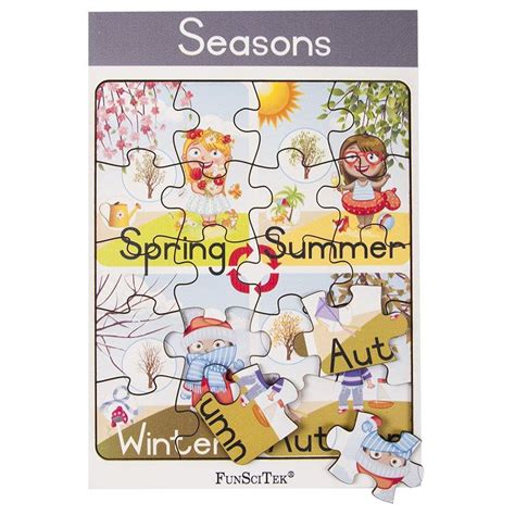 puzzle wooden frame 20pc | seasons (a4) | satoytrade