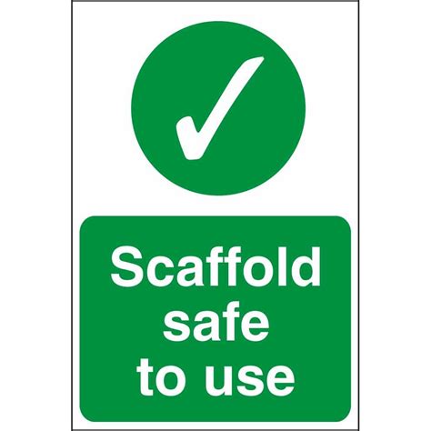 Scaffold Safe To Use Signs | Construction Scaffold Safety Signs