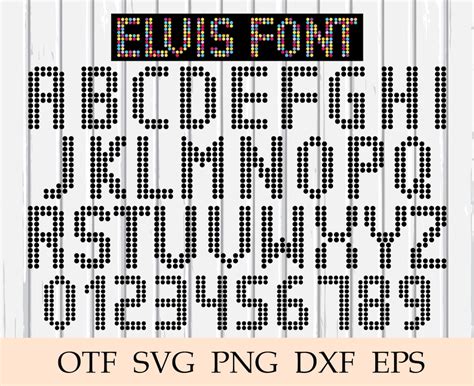 Elvis Font Svg, Elvis Presley Font Svg, Elvis Lights Font, 1970 Las ...