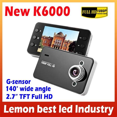 K6000 HD 1080P Car DVR 2.7 LCD Recorder Video Dashboard Vehicle Camera W/G Sensor/NOVATEK ...