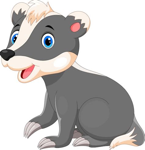 Premium Vector | Cartoon honey badger