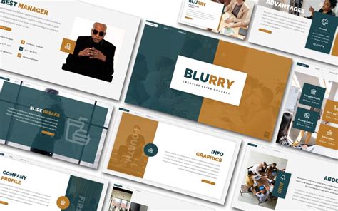 Blurry Creative Google Slides Template - TemplateMonster