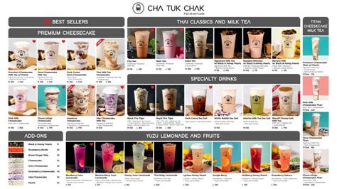 Cha Tuk Chak Menu & Updated Prices in Philippines 2024