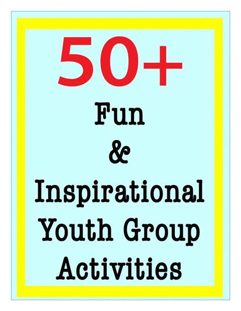 50+ Fun and Inspirational Church Youth Group Activities | Youth group activities, Church youth ...