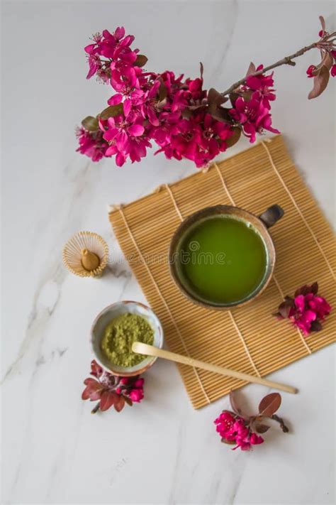 Organic Green Matcha Tea Ceremony. a Healthy Beverage Stock Image ...