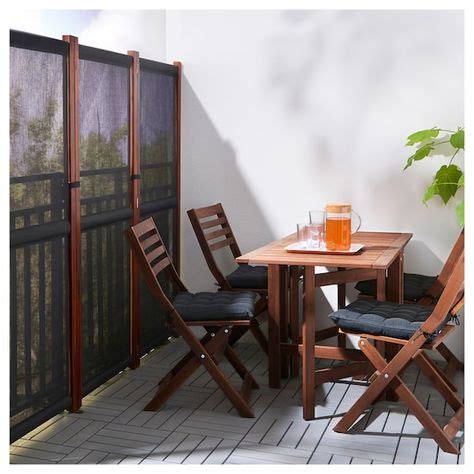 IKEA SLATTO Black, Brown Stained Privacy screen, outdoor | Patio ...